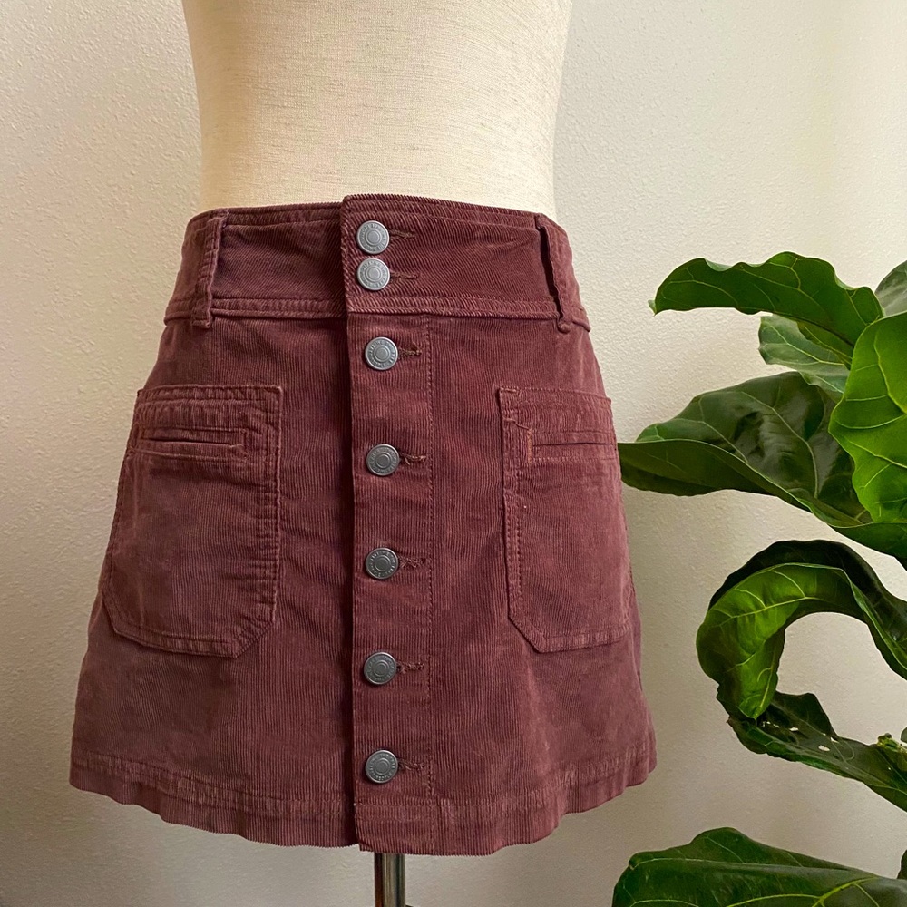 Free People Brown Mini Skirt